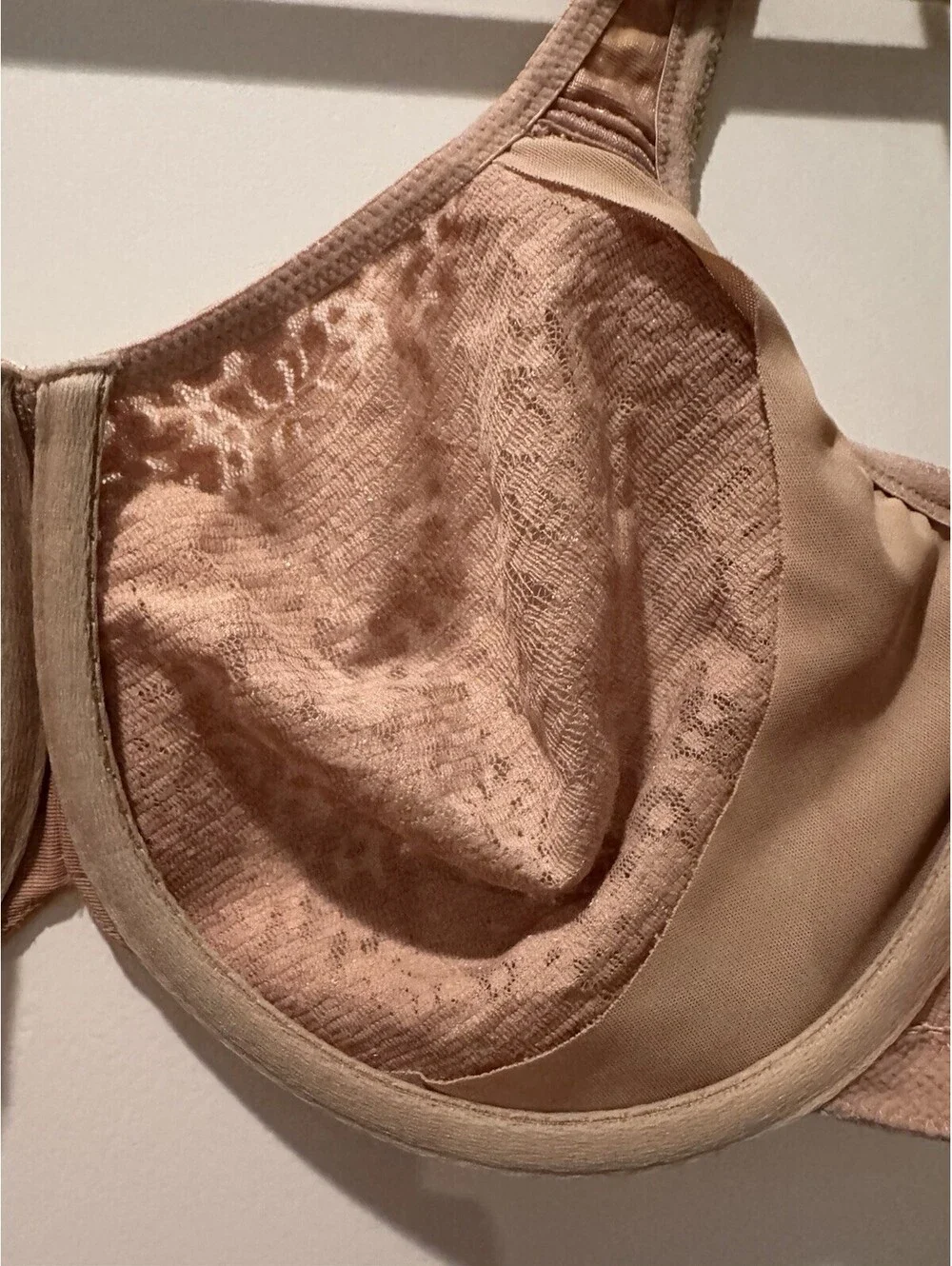 Wacoal Awareness Beige Floral Lace Underwired Full Coverage Bra 30DD 65547